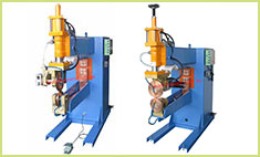 Seam welder, vertical type.